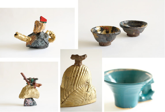 中村錦平　東京焼　灰皿　青釉 「さ」 現代陶芸　現代美術　モダンアート　前衛陶芸 中村錦平 「東京焼小品 賣りつくし展」 （スパイラル） ｜Tokyo Art Beat